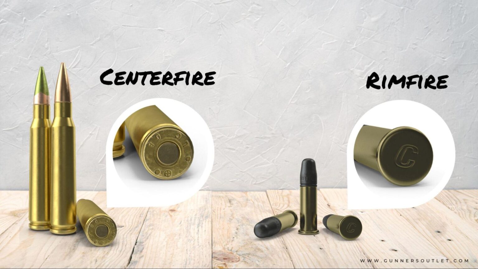 Explained The Difference Between Rimfire And Centerfire Gunners Outlet